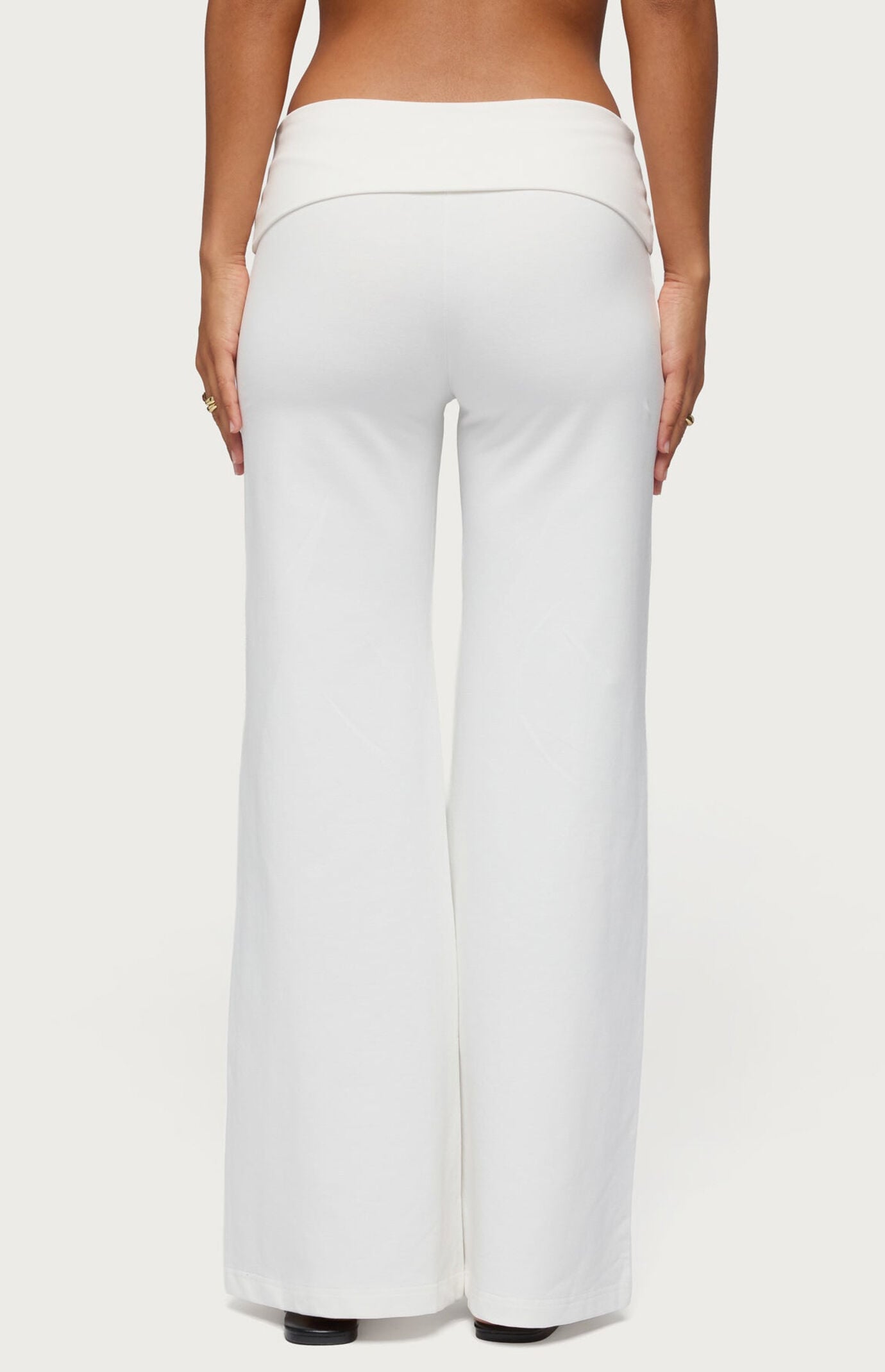 Edikted Wide Leg Foldover Pants