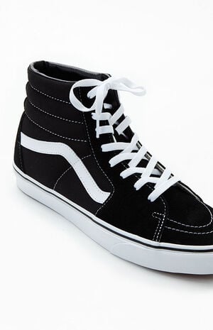 Big Kids' Sk8-Hi Casual Shoes in Black/Black Size 6.0 | Canvas/Lace/Suede by Vans