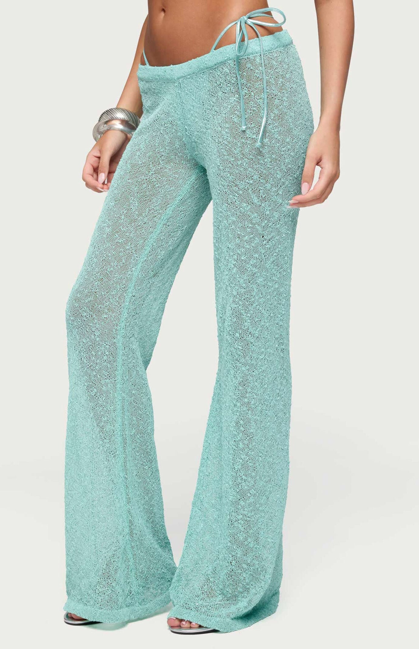 Edikted Bena Knit Flared Pants