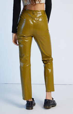 Snake Faux Leather Pants image number 4