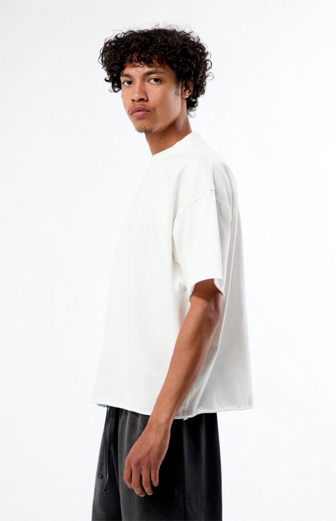 Pacsun White Heavyweight Cropped T-Shirt