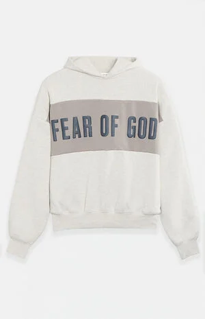 Vanilla Paneled Cropped Relaxed Hoodie image number 1