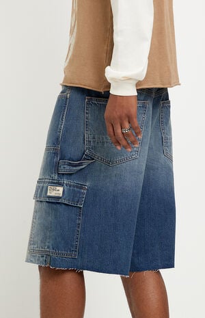 Parker Baggy Jean Shorts Cargo Carpenter Medium Blue image number 5
