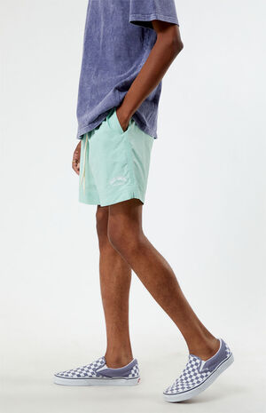 Mint Nylon Collegiate 6.5" Swim Trunks image number 3