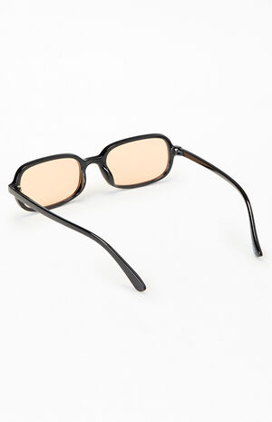 Black Rectangle Sunglasses image number 2