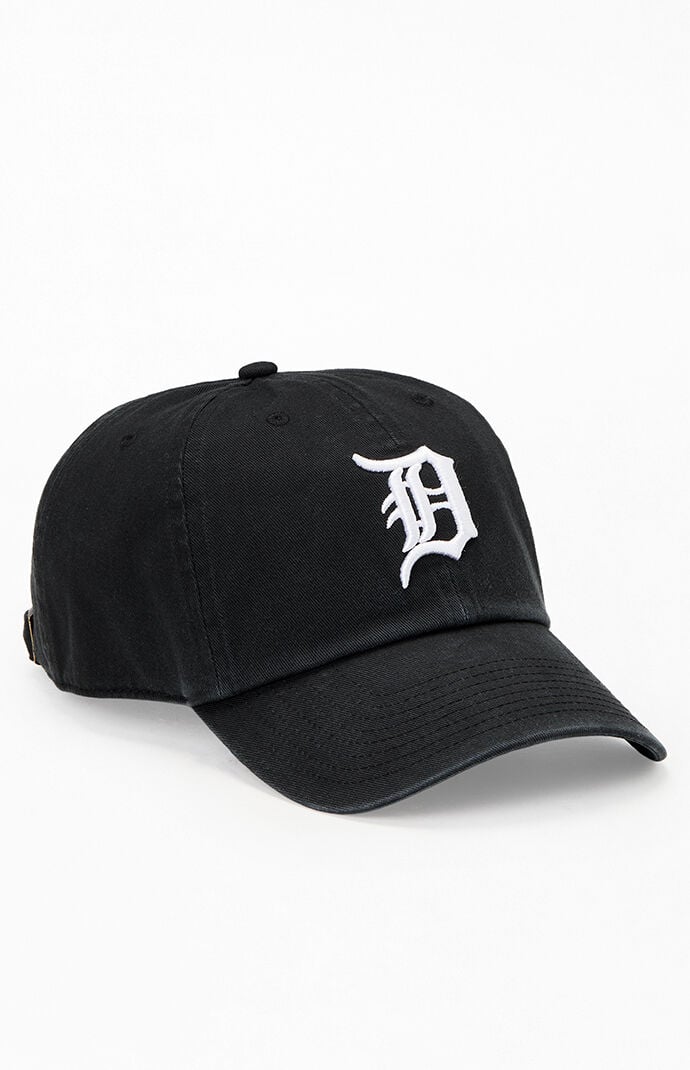 47 Brand Black Detroit Tigers Clean Up Strapback Hat