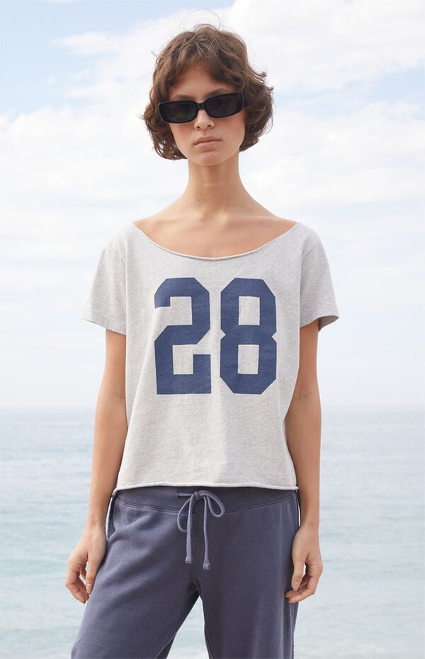 John Galt Light Gray 28 Robyn Off-The-Shoulder Top