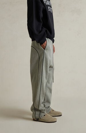 Concrete Heather & Black Relaxed Fleece Sweatpants image number 3