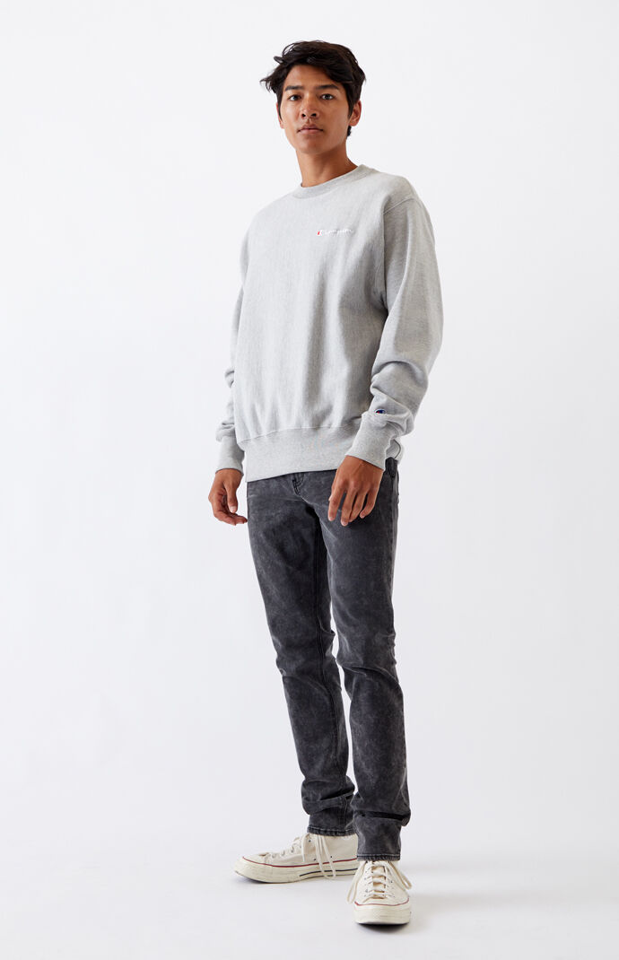 Washed Black Stacked Skinny Jeans
