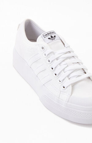 adidas Women's White Nizza Platform Sneakers | PacSun