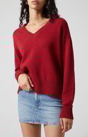 Eliza V-Neck Pullover Sweater image number 2