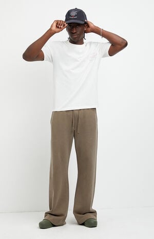 Brown Fleece Baggy Bootcut Sweatpants image number 2
