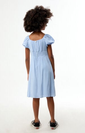 Blue Short Sleeve Dress image number 4