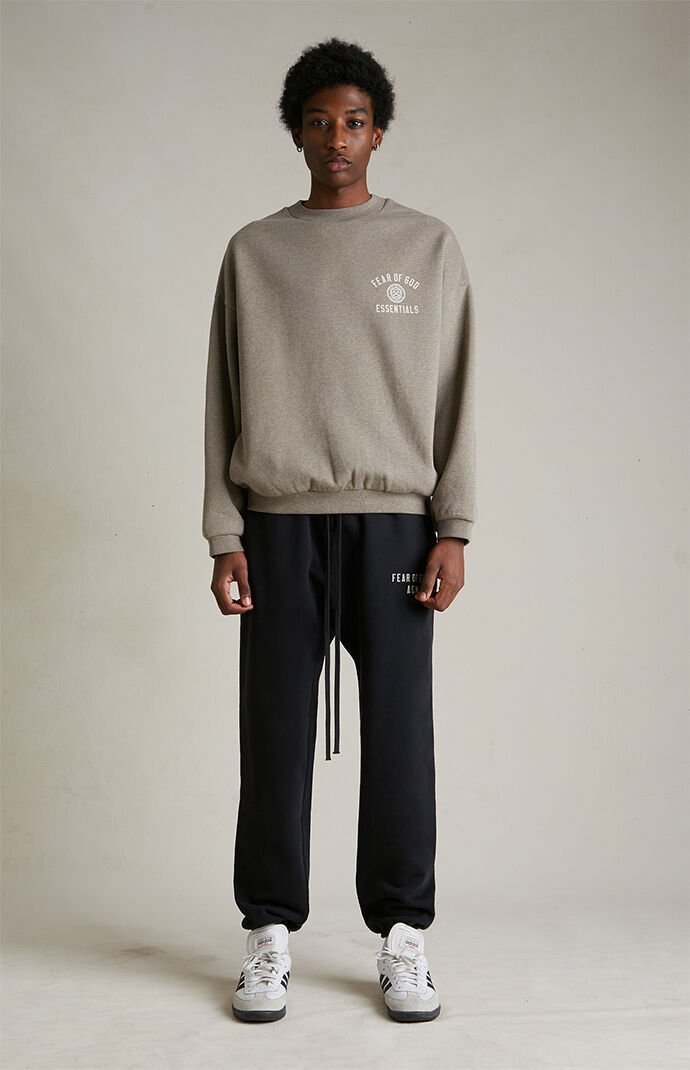Fear of God Essentials Black Heavy Fleece Sweatpants | PacSun
