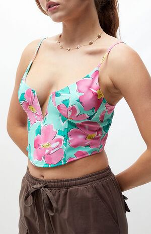 Notched Neck Corset Top image number 2