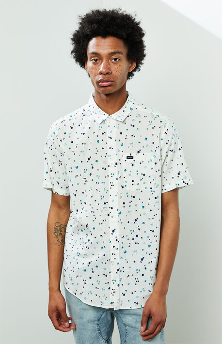 Calico Short Sleeve Button Up Shirt