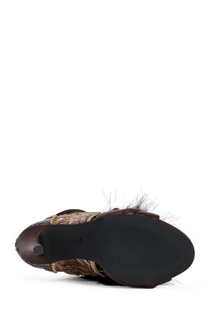 Women's Heather Animal Print Stiletto Sandals image number 5
