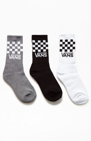 Kids 3 Pack Classic Check Crew Socks image number 2