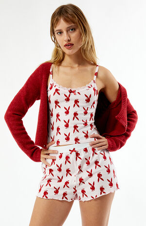 By PacSun Bunny Print Sleep Shorts image number 1