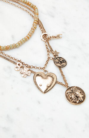 Layered Chunky Charm Necklace image number 2