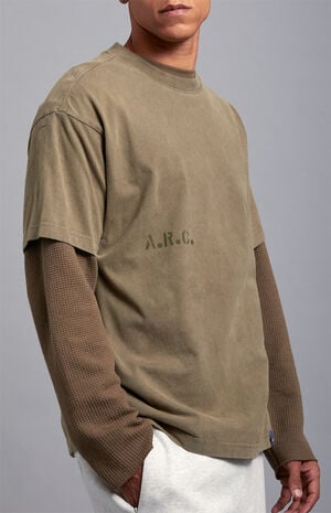 Green Vintage Wash Heavyweight Oversized T-Shirt image number 4