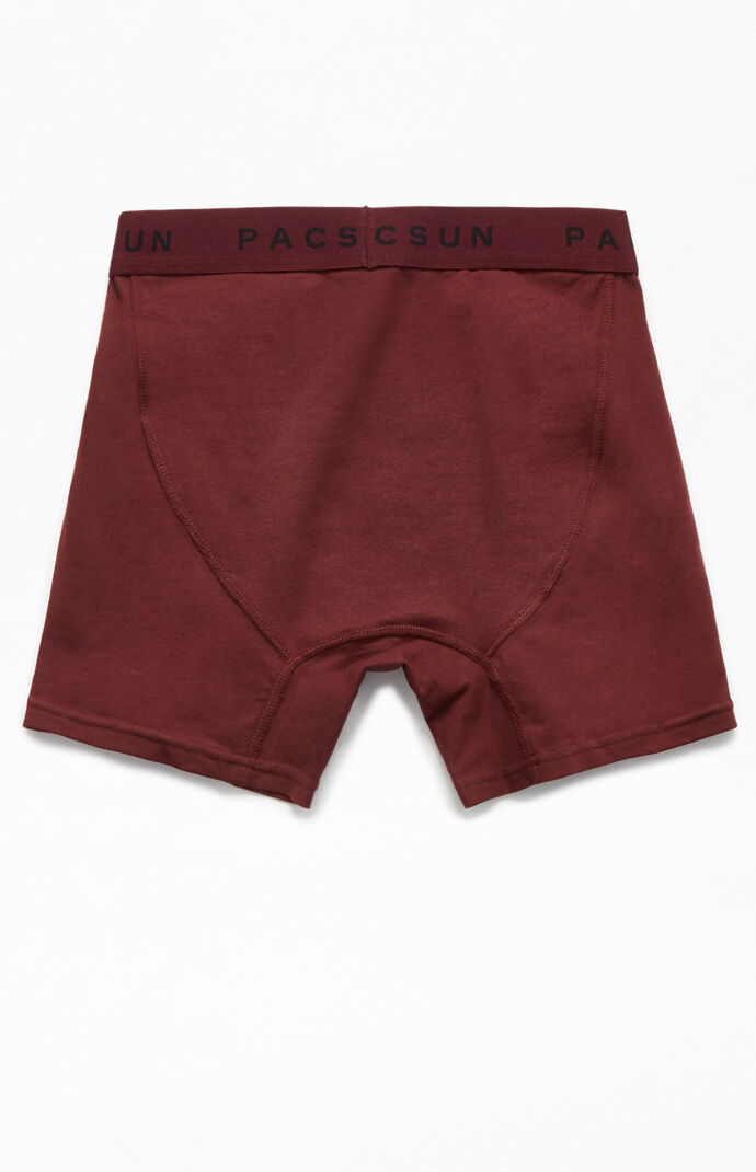 Burgundy Jacquard Boxer Briefs