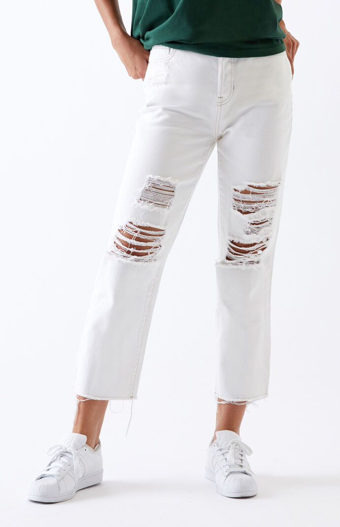 Chamomile High Waisted Straight Leg Jeans