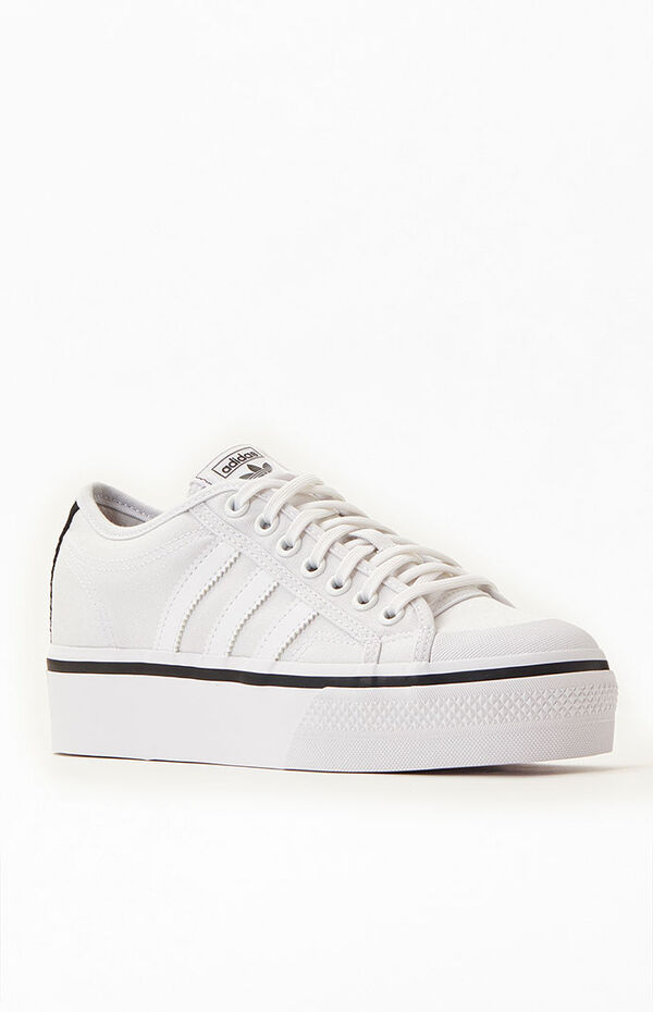 womens white nike platform sneakers