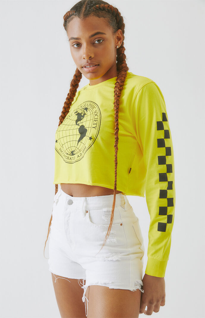 vans yellow crop top