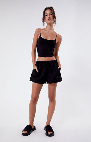 Elastic Waist Linen Shorts image number 1