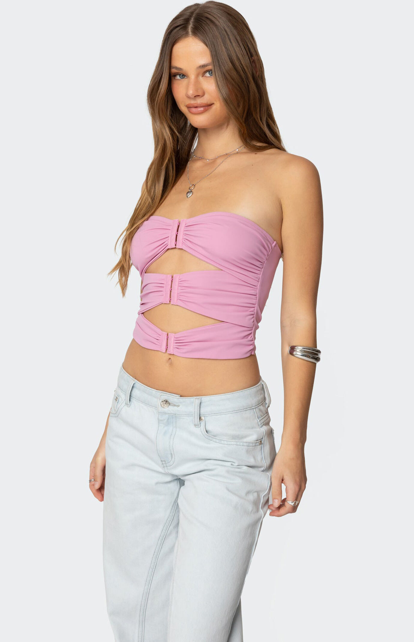 Edikted Ariella Cut Out Strapless Top