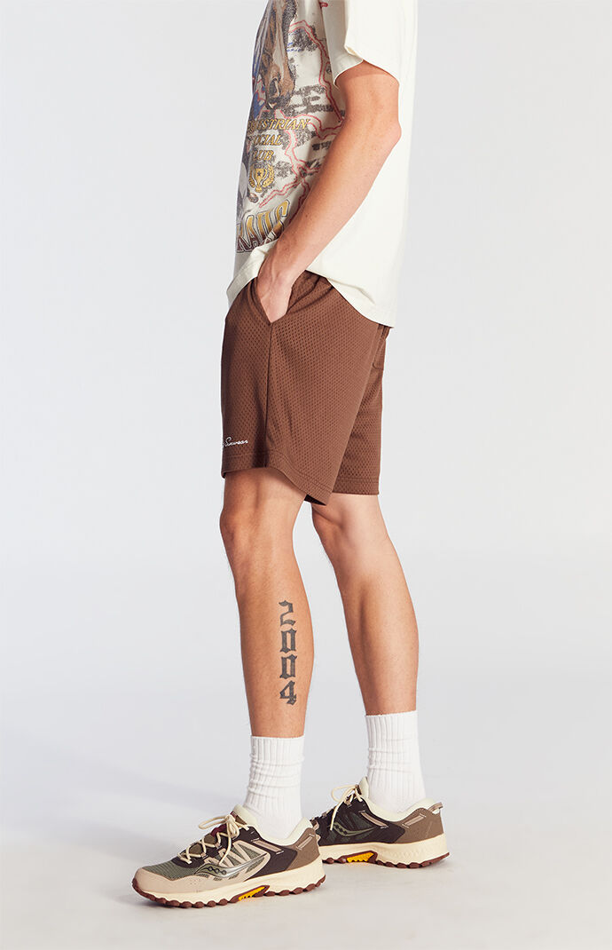 Pacsun Brown Mesh Basketball Shorts
