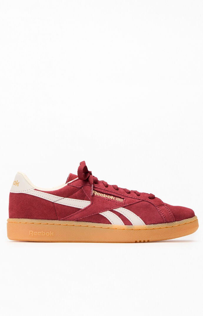 Reebok Burgundy Club C Grounds UK Sneakers Size 9.5