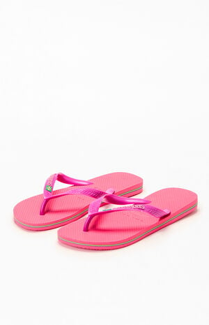 Women's Brazil Logo Flip Flop Sandals image number 2