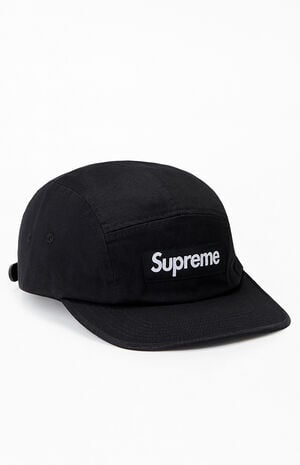 Black Washed Chino Twill Camp Hat image number 1