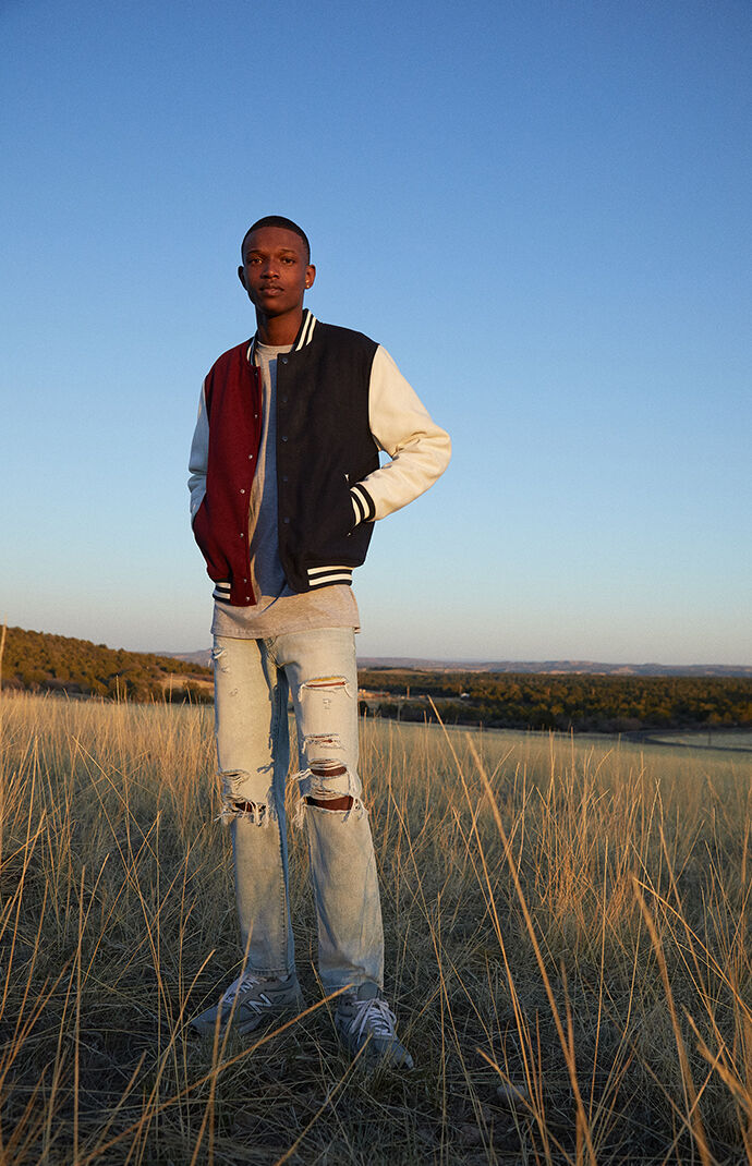 Pacsun color on sale block jacket