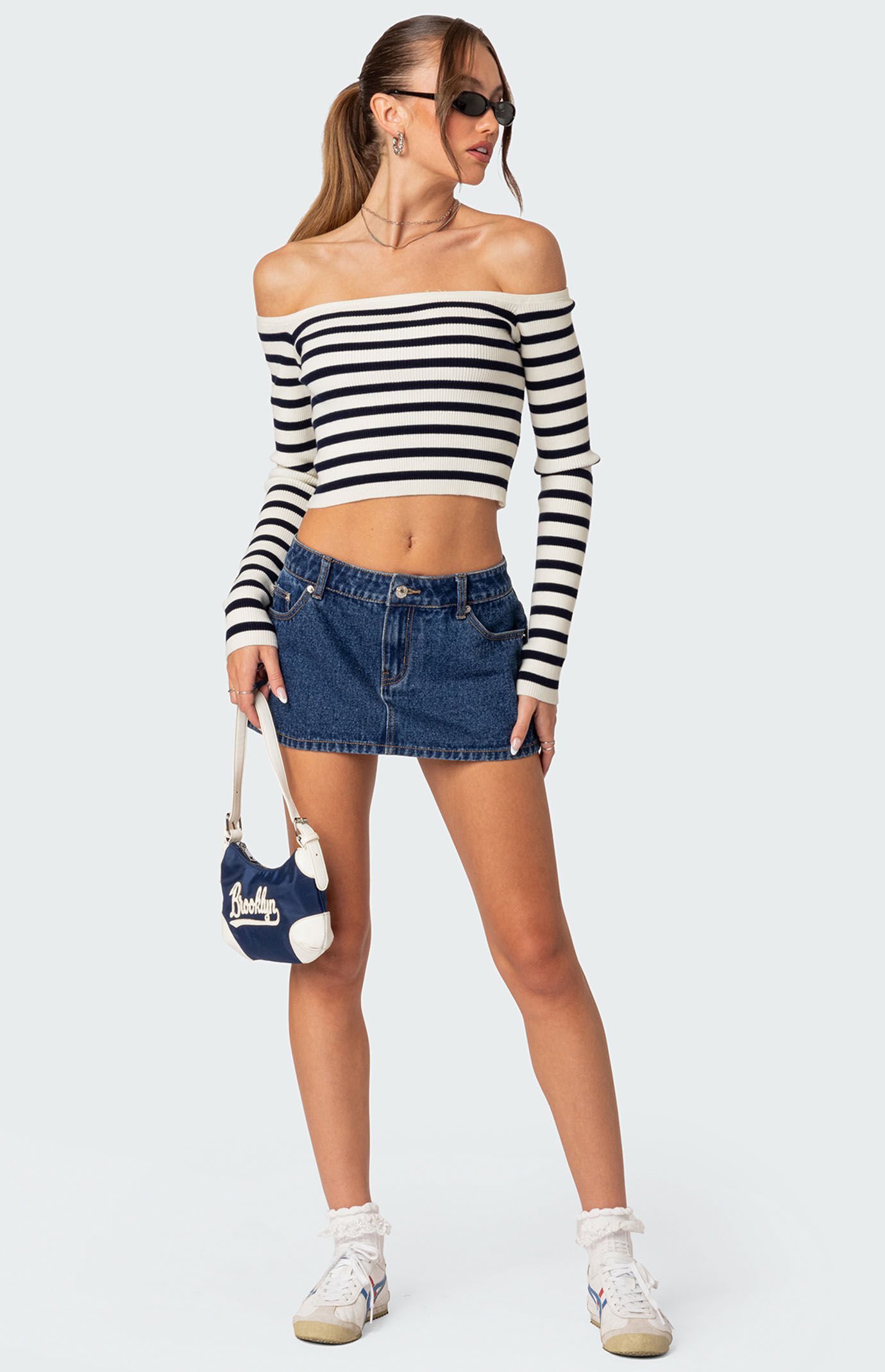 Edikted Miranda Off Shoulder Knit Top | PacSun