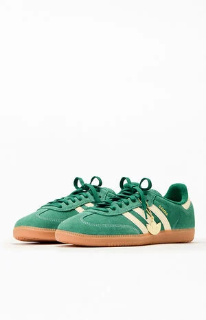 White & Green Samba OG Shoes image number 2