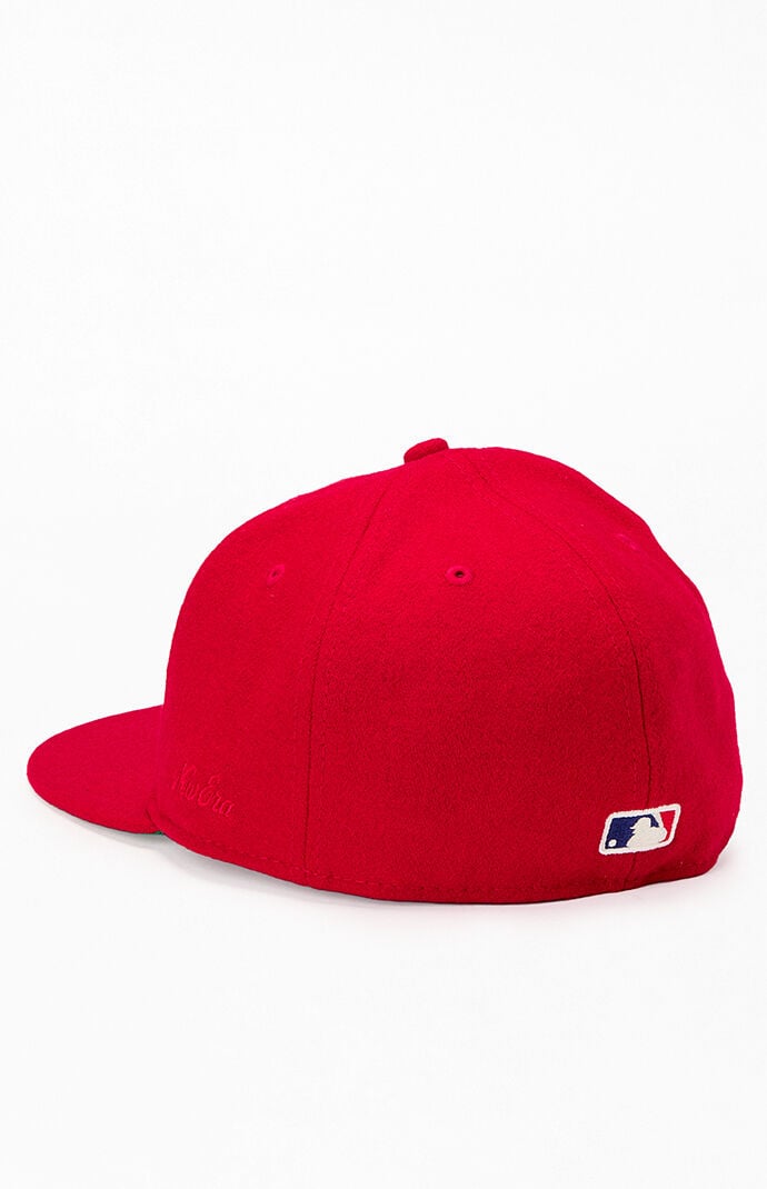 Fear of God ESSENTIALS x New Era Red MLB RC 59FIFTY Fitted Hat