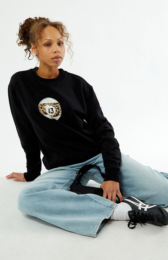 PS / LA Pool Ball Leopard Crew Neck Sweatshirt | PacSun