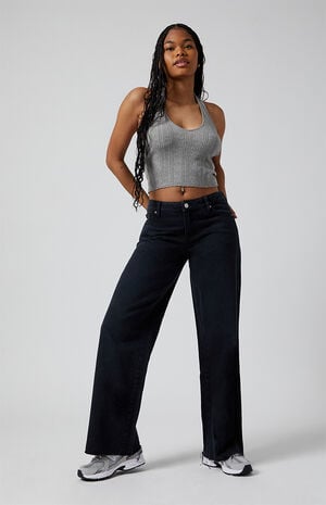 Casey Low Rise Baggy Jeans Black image number 2