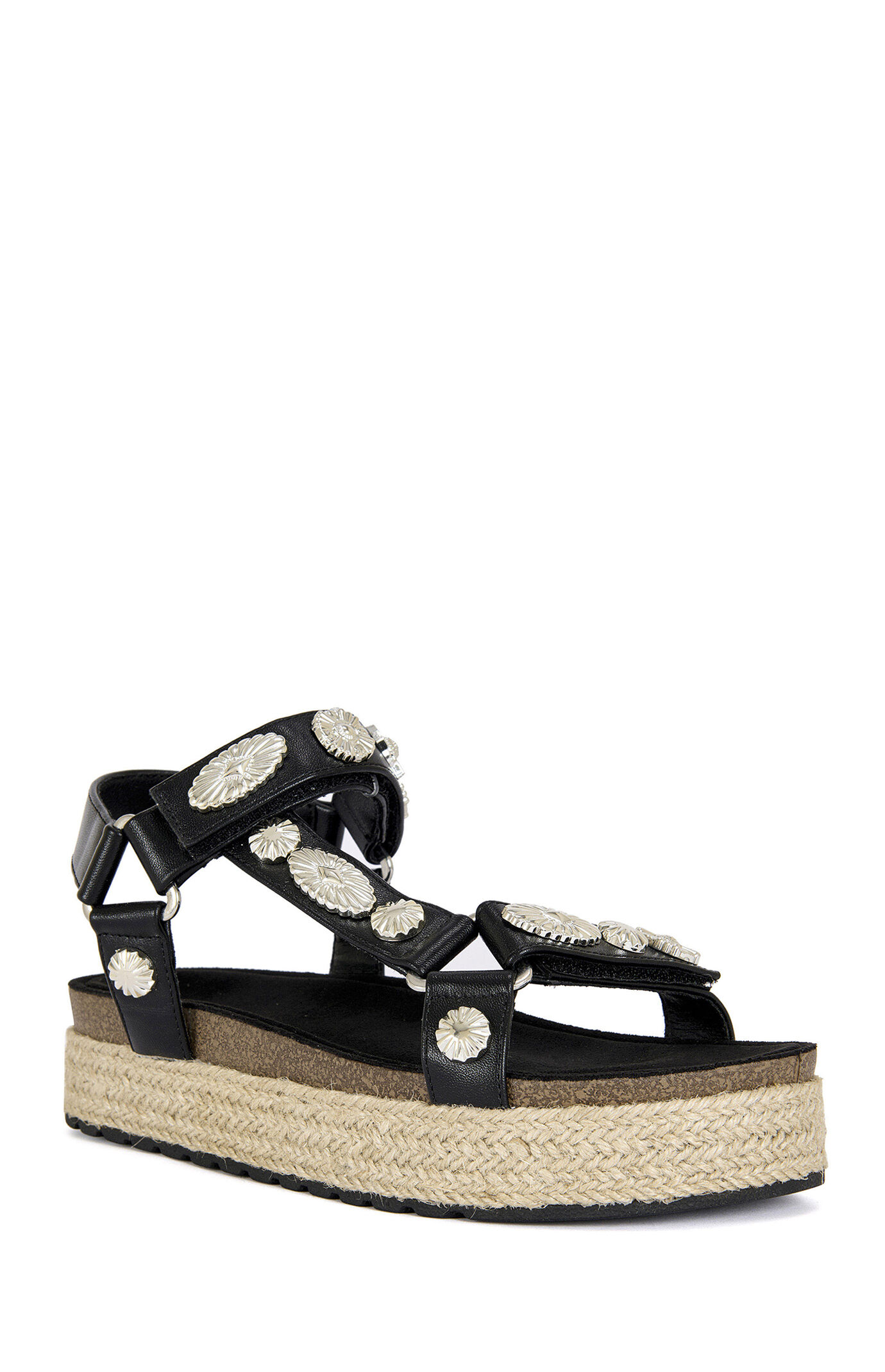 AZALEA WANG Women's Watkins Black Western Sandals