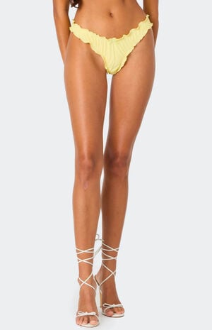 Golden Ruffle Edge Bikini Bottom image number 2