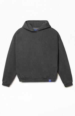 Black Vintage Wash Heavyweight Fleece Hoodie image number 1