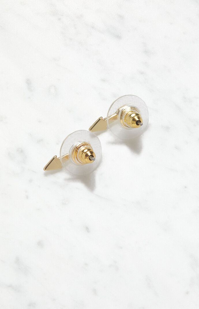 Positive Arrow Gold Earrings