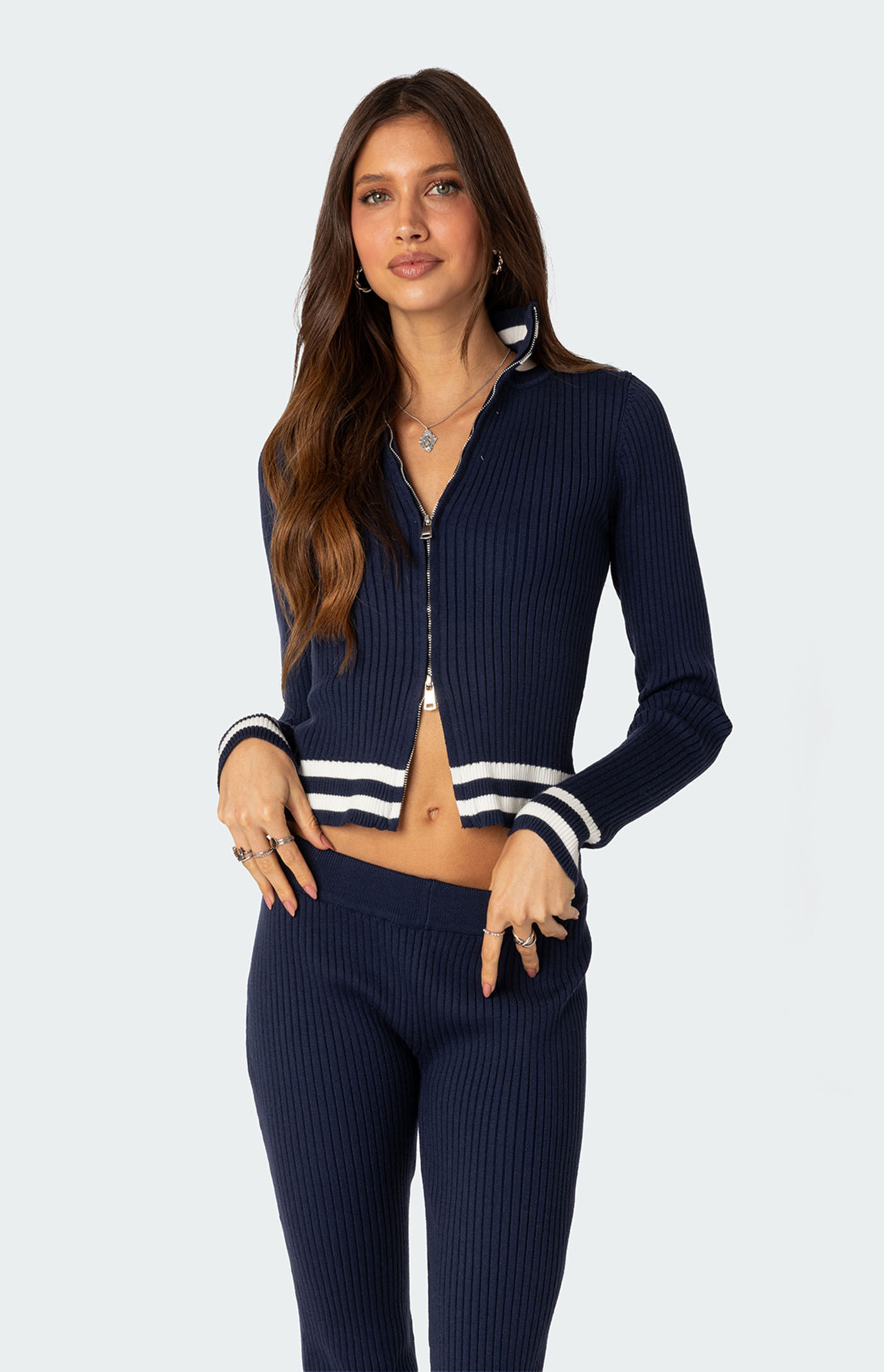 Edikted Pluto Ribbed Cardigan