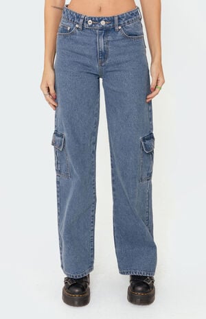 Deliah Low Rise Cargo Jeans image number 3