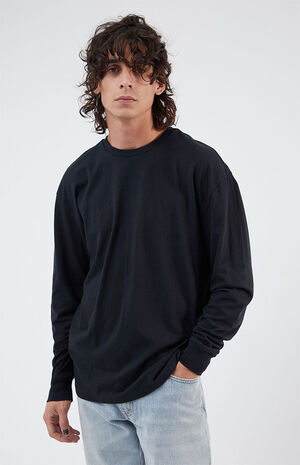 Black Rhys Long Sleeve Regular Fit T-Shirt image number 1