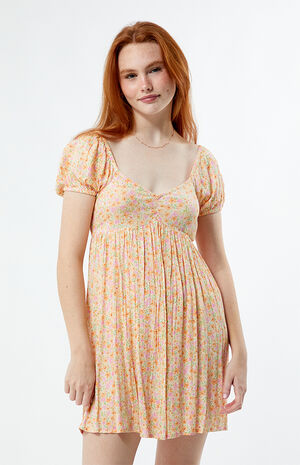 Heart Song Puff Sleeve Mini Dress image number 1