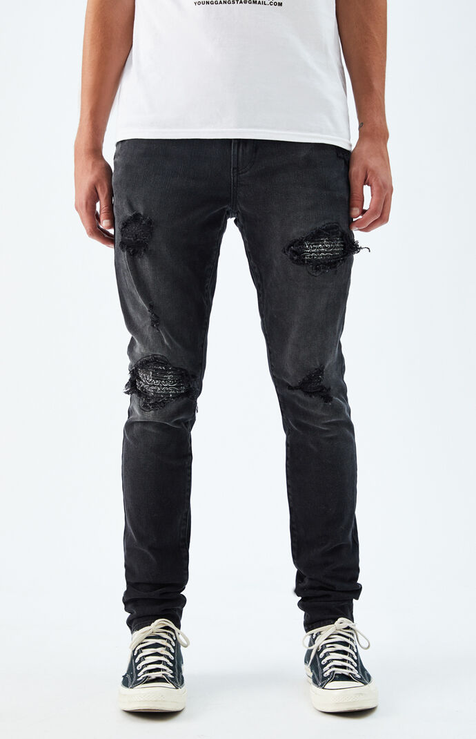 pacsun black ripped jeans